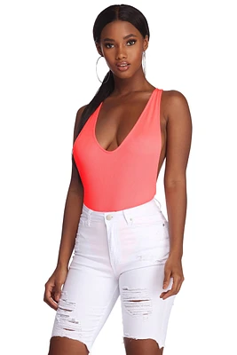 Plunge Into Neon Bodysuit