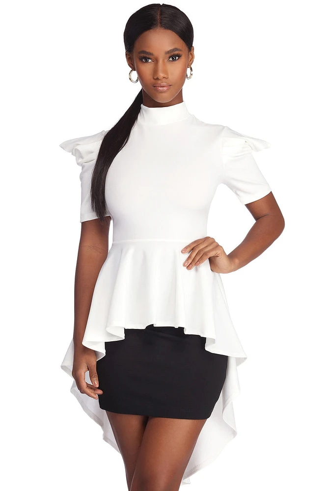 Poised Peplum Top