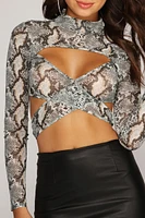 Bite Back Snake Crop Top