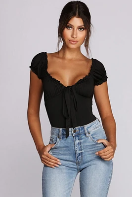 Tie-Front Runner Bodysuit