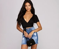 Stay Fly Flutter Sleeve Top