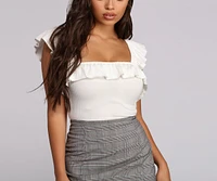 Ethereal Ruffle Crop