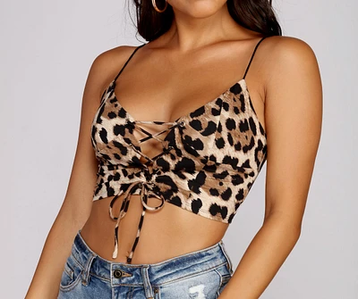 Wild Thoughts Lace-Up Top