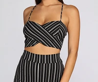 Sleek Stripes Crop Top