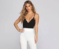 Scalloped Trim Bodysuit