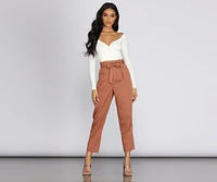 Off The Shoulder Wrap Front Crop Top