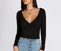 Simply Stylish Wrap Front Top