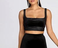 Velvet Stunner Crop Top