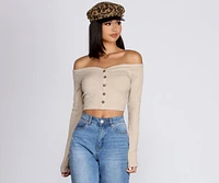 Buttoned Basics Crop Top