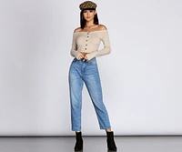 Buttoned Basics Crop Top