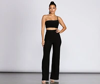 Shimmer One Shoulder Crop Top