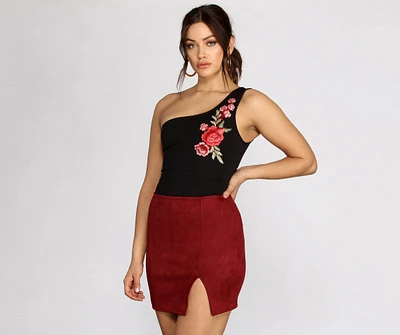 Floral Beauty One Shoulder Bodysuit