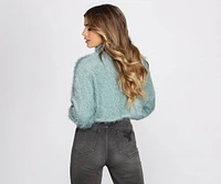 Cozy Cropped Fuzzy Sweater