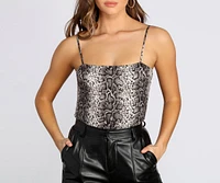 Wild Child Snake Print Bodysuit