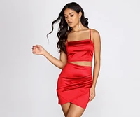 Sizzle Satin Crop Top