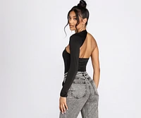 Asymmetric One Shoulder Bodysuit