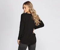 Cozy Thermal Scoop Neck Top