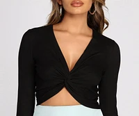 Knot Over Your Ribbed Knit Crop Top