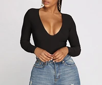 Basic V Neck Bodysuit