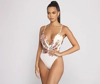 All My Love Floral Mesh Bodysuit