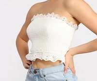 Sassy Smocked Ruffle Detail Crop Top