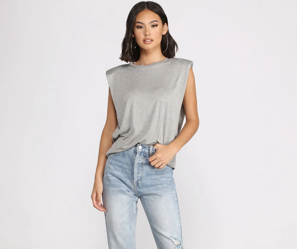 Crew Neck Basic Muscle Tee