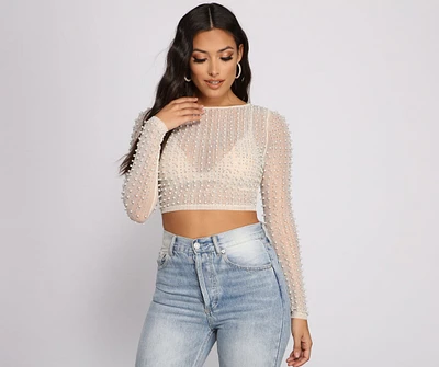 Luxe Girly Embroidered Crop Top