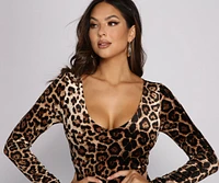 Wild And Untamed Velvet Bodysuit