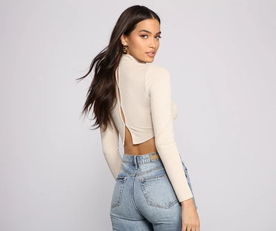 Totally Basic Vibes Ribbed Crop Top