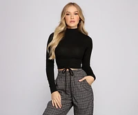 Such A Trendy Vibe Ribbed Knit Crop Top