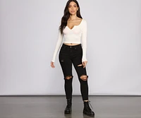 Must-Have Ribbed Knit Crop Top