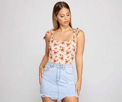 Spring Vibes Floral Knit Bodysuit