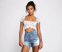 Blooming Beauty Floral Crop Top