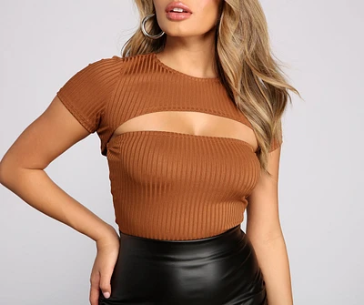 Ribbed Knit Tube Top And Topper Set