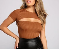 Ribbed Knit Tube Top And Topper Set