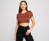 Basic Must-Have Knit Crop Top