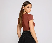 Basic Must-Have Knit Crop Top