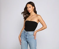 Level Up Crepe Bustier Bodysuit