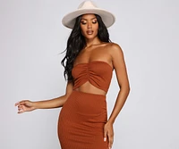 So Stunning Ruched Tube Top