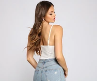 Chic Darling Trendy Applique Bodysuit