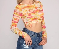 Bold Babe Tie-Dye Mesh Crop Top