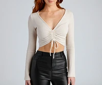 Chic Moment Bell Sleeve Crop Top
