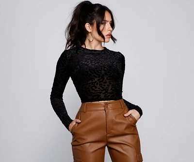 Stylish And Alluring Sheer Mesh Crop Top