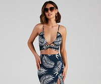 Tropical Palm Leaf Crop Top