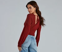 Effortless Perfection Surplice Sweater