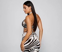 Wild Thing Zebra Halter Top