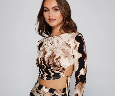 Trendy Behavior Cutout Crop Top