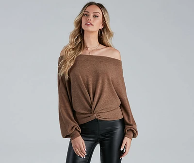 Casually Elevated Off-The-Shoulder Top