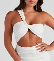 Summer Nights One-Shoulder Crop Top