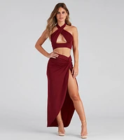 All Night Plunge Halter Top